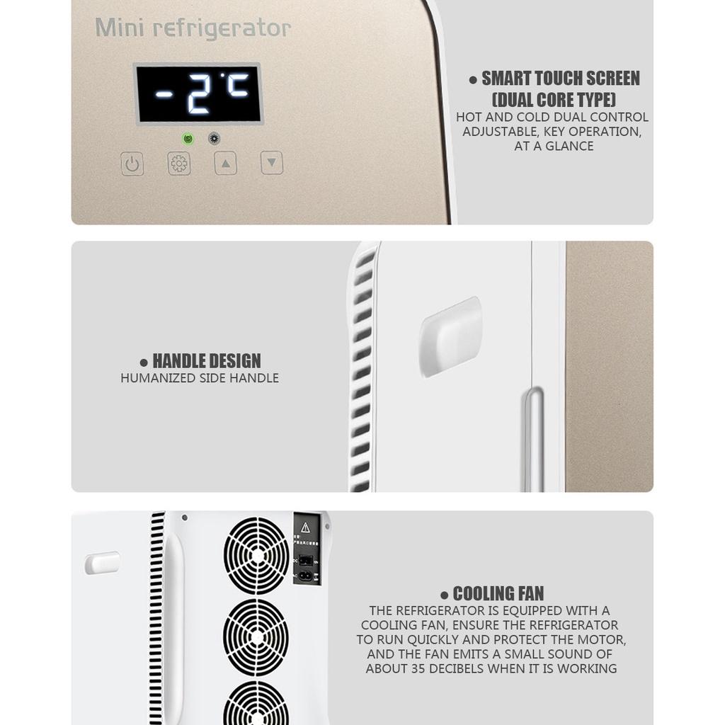 DC12-24V/AC220V 15L 55W для дома, путешествий, кемпинга, дома/автомобиля, автохолодильник, двухкамерный, заморозка/обогрев, хранение еды, фруктов, холодильник, охладитель
