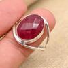 Кольцо из стерлингового серебра 925 пробы с удивительным граненым рубином и драгоценным камнем ручной работы