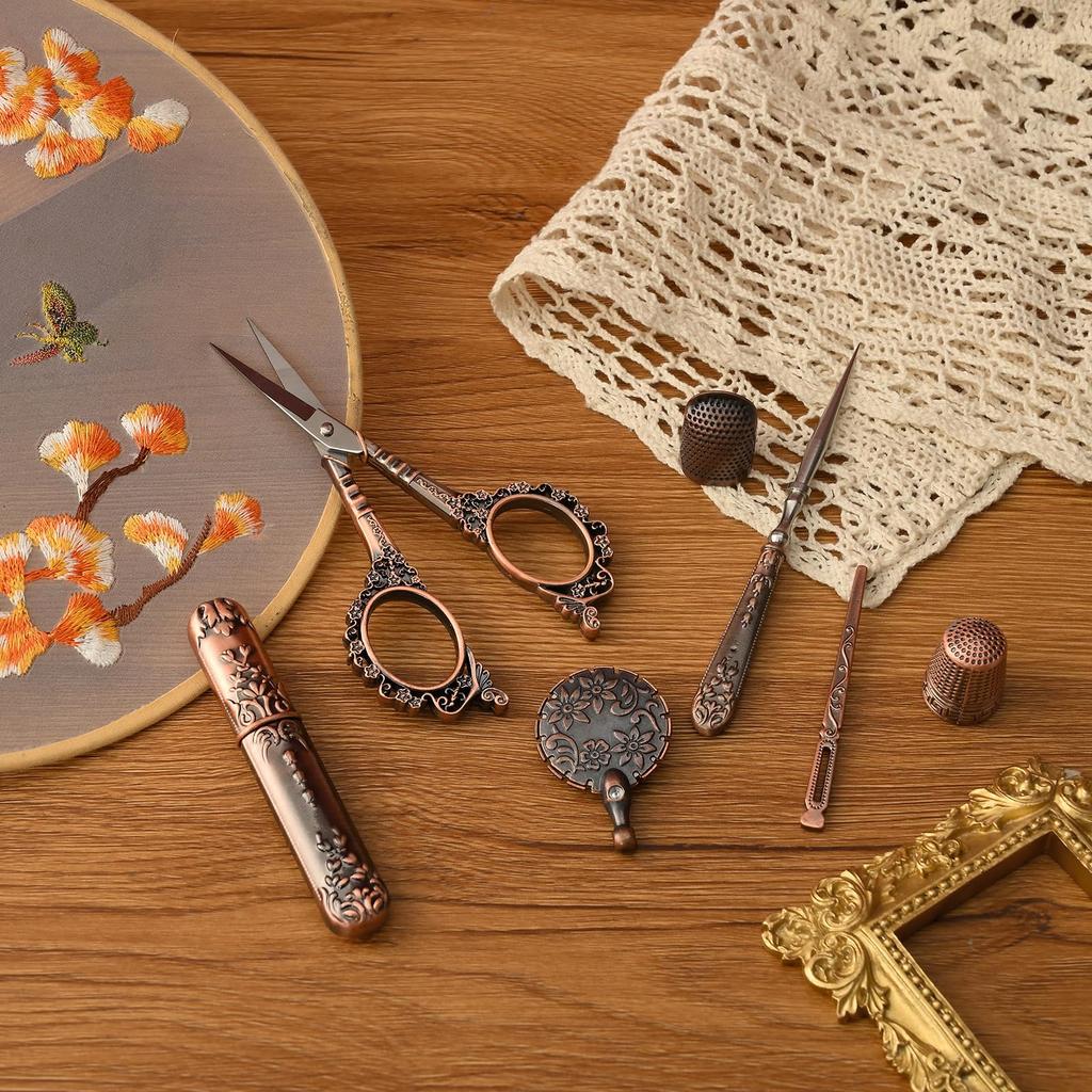 Ножницы для вышивания деревянные европейские антикварные винтажные швейные ремесла нитки для резки антикварный стиль шитье швейный набор своими руками набор D&D, набор, ножницы,