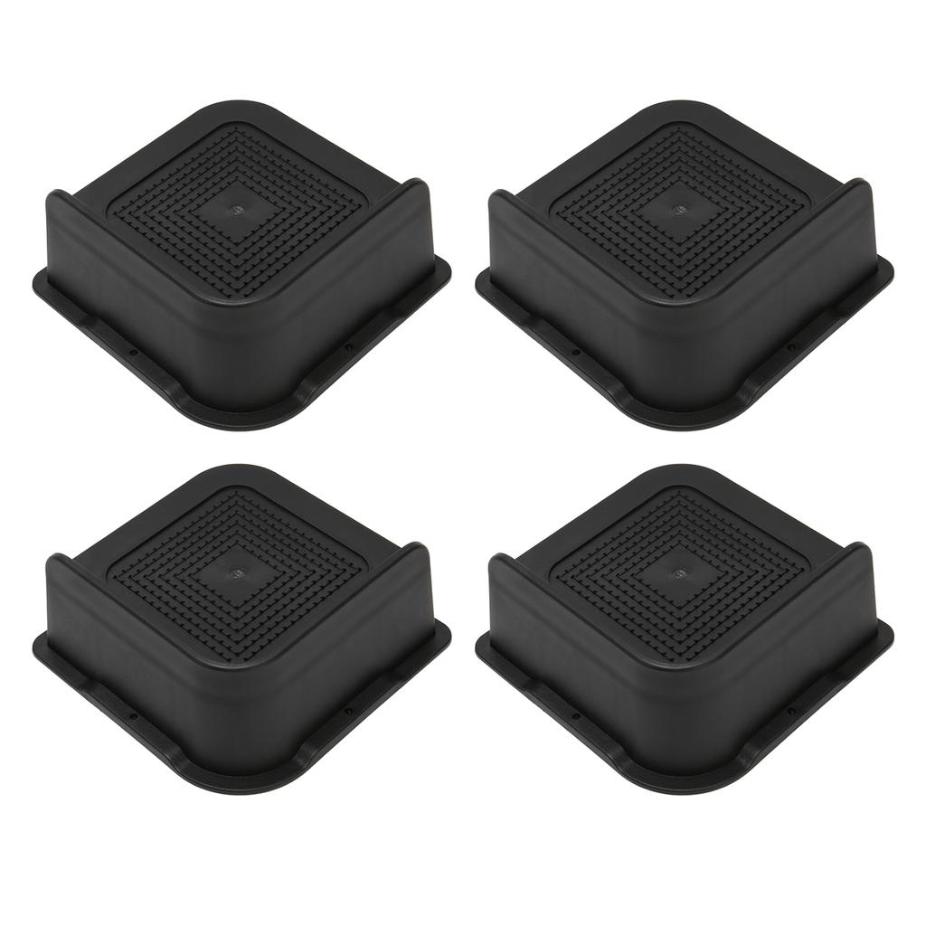 4PCS Bed Risers ABS L Shape Anti Slip Chair Leg Extra Lifts Furniture Riser Stand Blocks for Desk