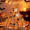 Womens Halloween Printed Off Shoulder Dress Vintage Punk Style Sleeveless Spaghetti Strap A Line Swing Dress with Flared Skirt for Party