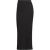 Lounge Rib Skirt Fashion Solid Color Fitted Mid Waist Versatile Long Casual Skirt Women Skirts Black JJ3574