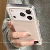 Розовый чехол для телефона с чернильными брызгами для Apple 17, Xiaomi 15sPro, Vivo X200, Oppo - Персонализированный дизайн для женщин