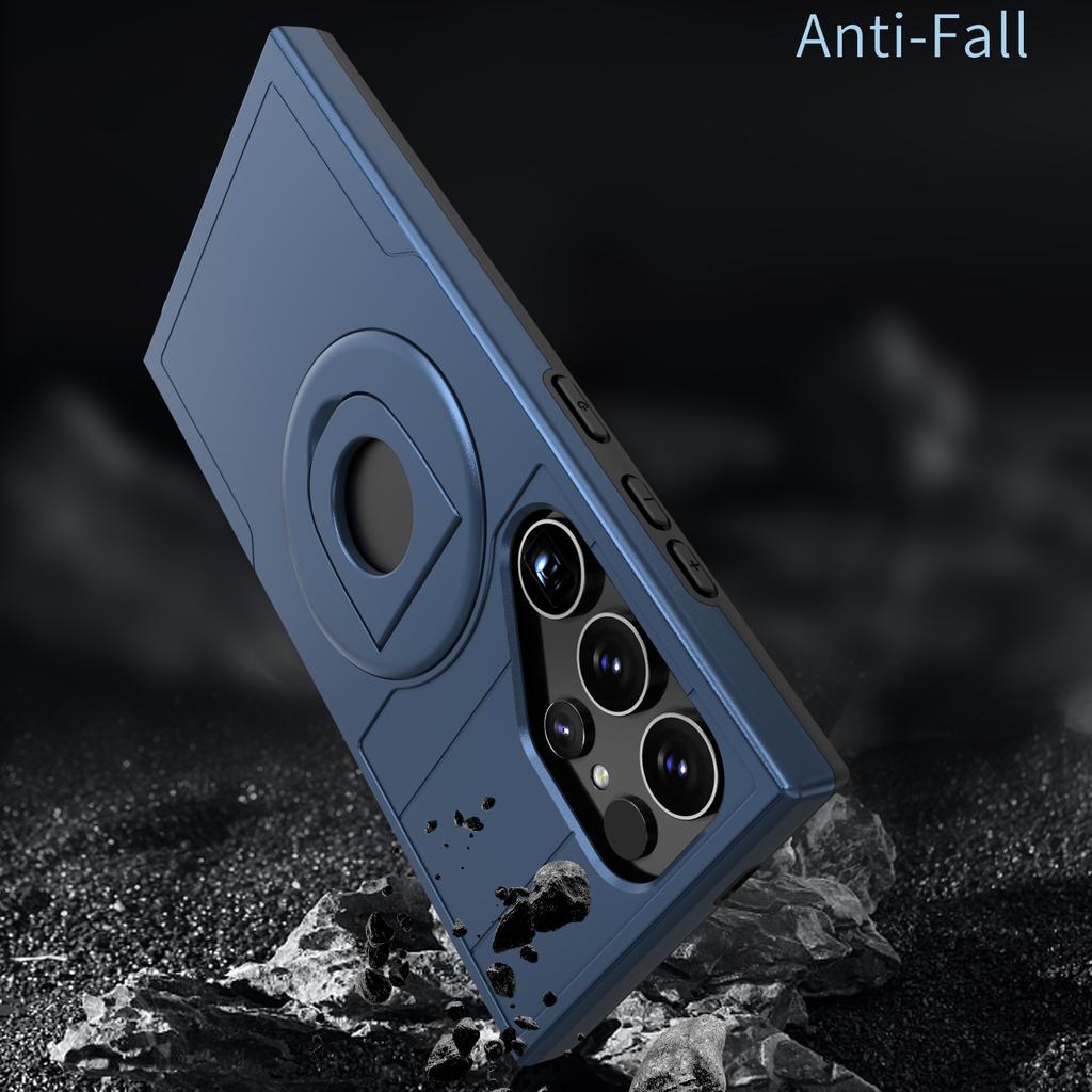 Магнитный чехол-кольцо-подставка для Samsung Galaxy S24 Ultra, чехол для телефона из ПК+ТПУ