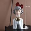 Art Nouveau Girl Statue Portrait Home Organization and Storage Desktop Modern Home Decoration Accessories for Living Room