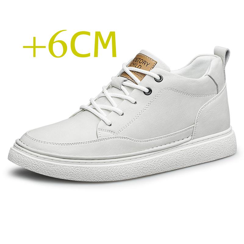 Модные белые кроссовки на толстой подошве Мужская уличная обувь Обувь для увеличения роста 6/8 см Мужская формальная обувь Мужская обувь Роскошные оксфорды
