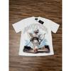 Unisex Oversized Streetwear Tee With Rhinestone Embellishment Cotton Short Sleeve T-Shirt Casual Wear