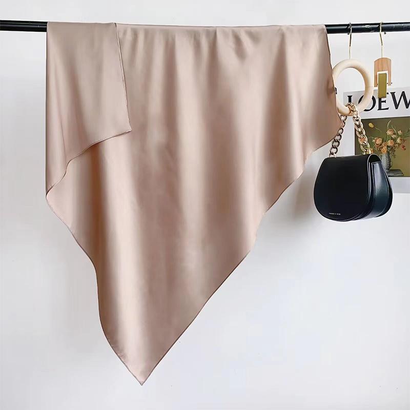Print Satin Silk Square Scarf Hijab Women Bandana 90CM Headscarves Neckerchief Ladies Muffler Shawl Wrap Foulard Headband