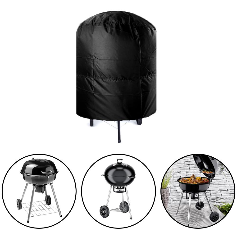 Grill Cover 77x58cmWaterproof Round BBQ Grill Cover Camping Outdoor Barbecue Cover Anti Dust Rain Protective
