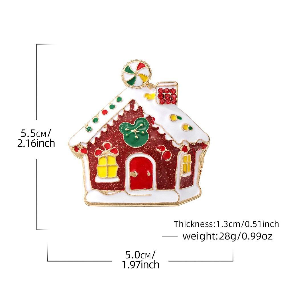 Zinc Zinc Alloy Rhinestone Brooch Full Rhinestones Christmas Crystal Pins Christmas Tree Brooch Holiday Gift