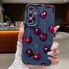 Ретро-стиль масляной живописи Чехол-вишня для Samsung Galaxy A57 A37 A17 A56 A36 A26 A16 A55 A35 A25 A15 A54 5G S21 FE S22 S23 S24 Plus S25 Edge S26 Ultra