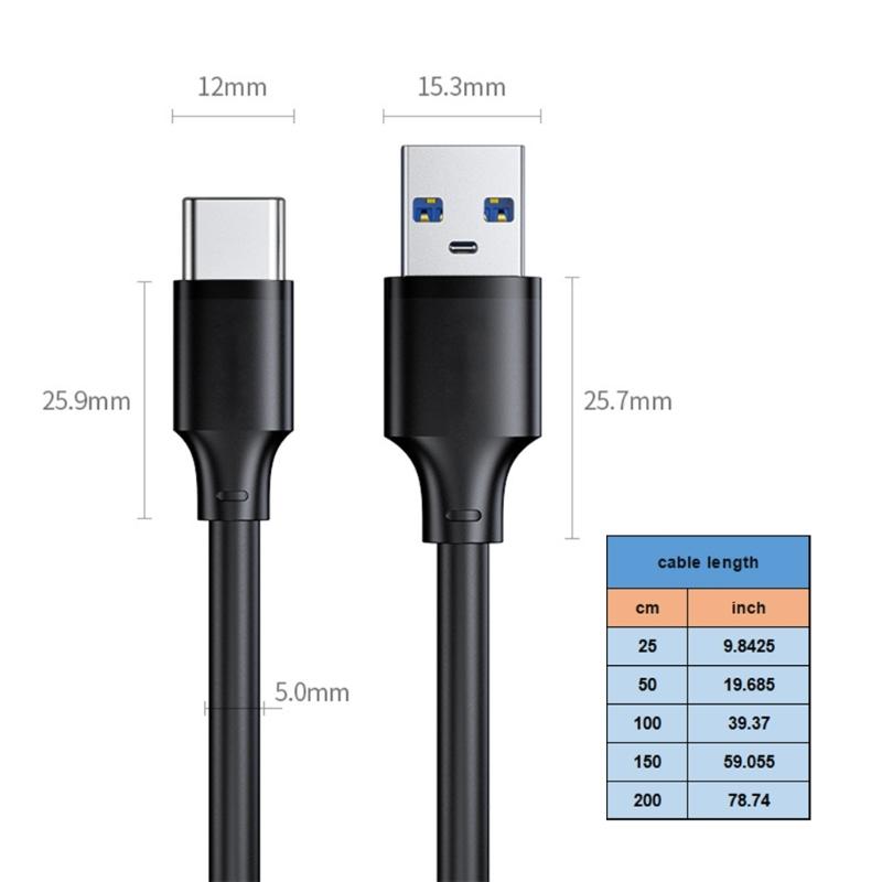 Зарядный кабель USB 3.0 на Type C Зарядный кабель USB 3.0 на Type C Прост в использовании для смартфонов, планшетов и игровых консолей