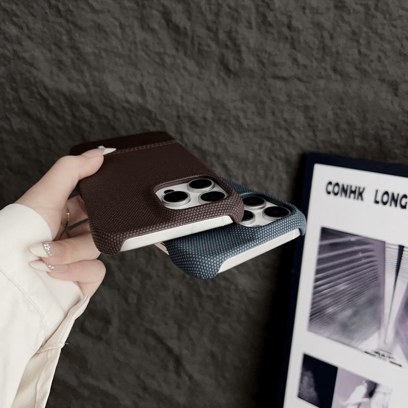 Для iPhone 16 Pro Max 15 Pro 14 Plus 13 12 Чехол-накладка Роскошная кожаная вставка Жесткий ПК Ударопрочный Тонкий чехол для телефона