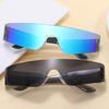 Superhot Eyewear 28061 Fashion Cyberpunk New Futuristic Wrap Around Y2K One Piece Lens Rimless Sport Sunglasses