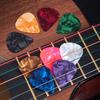 30Pcs Guitar Picks Plectrums 0.5mm 0.75mm 1.0mm Thin Variety Colorful Love Heart Celluloid Plectrums for Bass Electric Acoustic Guitars Ukulele