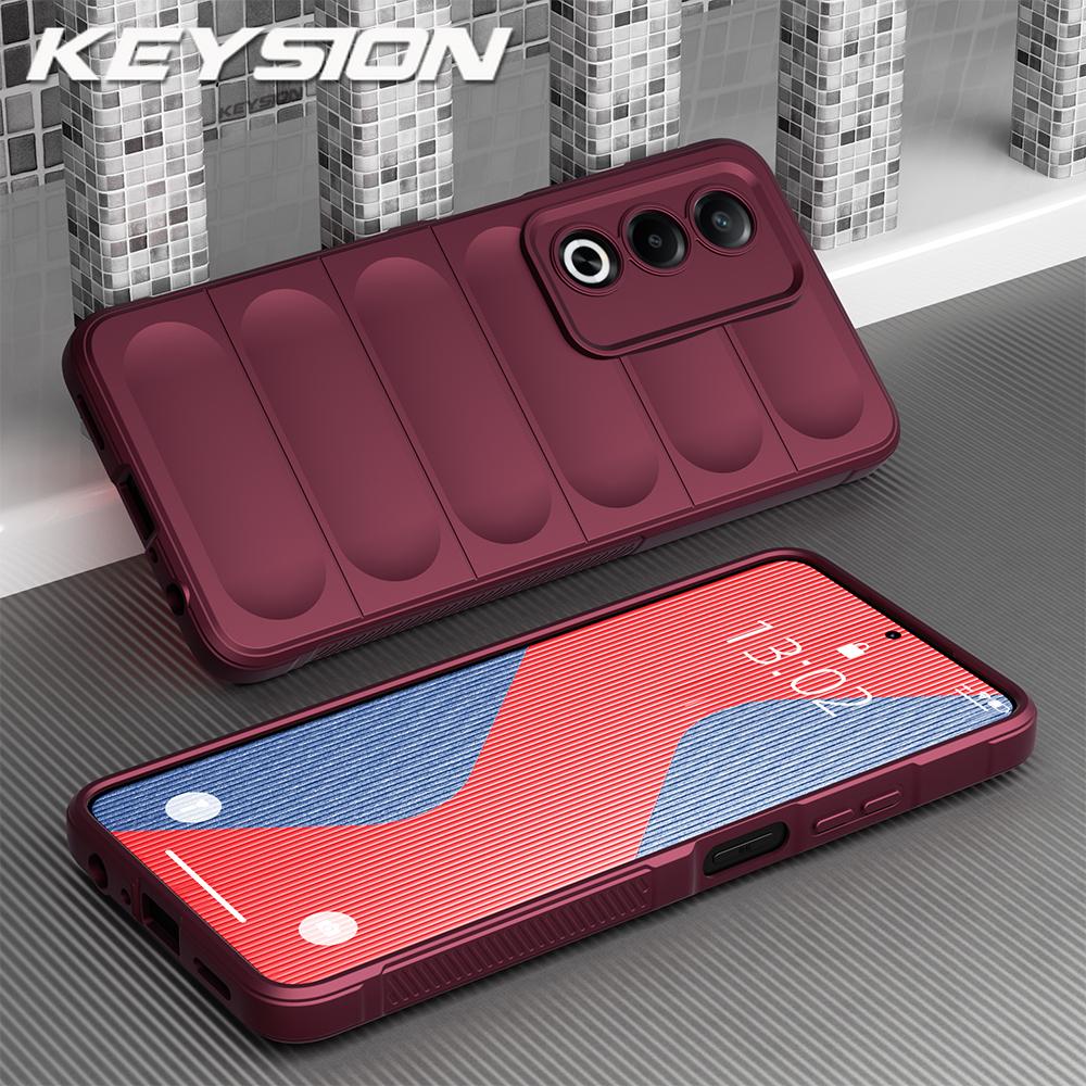 KEYSION Противоударный матовый чехол для OPPO A80 5G Противоскользящая мягкая силиконовая задняя крышка для телефона OPPO A80 5G