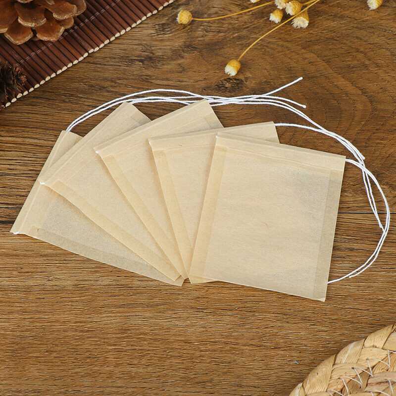 Пакетики для чая на шнурке, пустые бумажные пакетики для чая, фильтр-пакет для чая, фильтр 100 шт., травяные россыпи