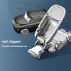 1 шт. Премиальные складные автомобильные ножницы для ногтей, Супер острый триммер, Магнитная конструкция открывающейся крышки, Подходят для ногтей на руках и ногах