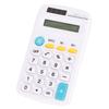 Mini Calculators Handheld 8 Digit with LCD Display Sensitive Button Solar Battery Dual Power for Office School BusinessWhite