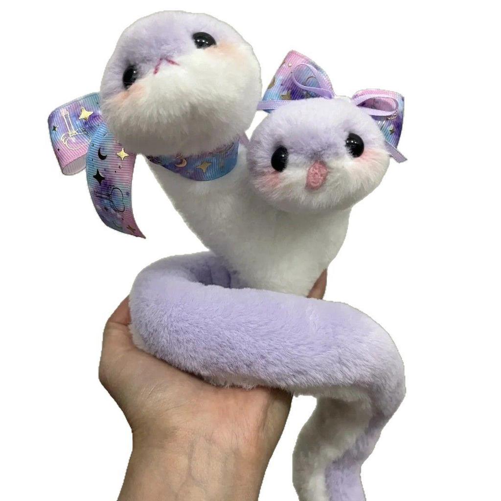 2025 год Змеи: Красочная плюшевая игрушка Двуглавая змея - Милый и забавный кулон-украшение