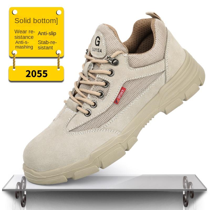 Labor Insurance Shoes Men's Anti-smash and Anti-puncture Wear, Light, Comfortable, Non-slip, Waterproof and Wear-resistant Safety Shoes