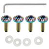 License Plate Bolts M6*15mm Set of 4 Titanium Car License Plate Frame Screws Bolts Anti-theft Screws with L Wrench (Colorful)