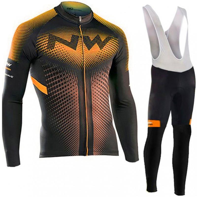 Men Women Cycling Jersey Set Long Sleeve Quick Dry Breathable Mountain Bike Outfit Winter