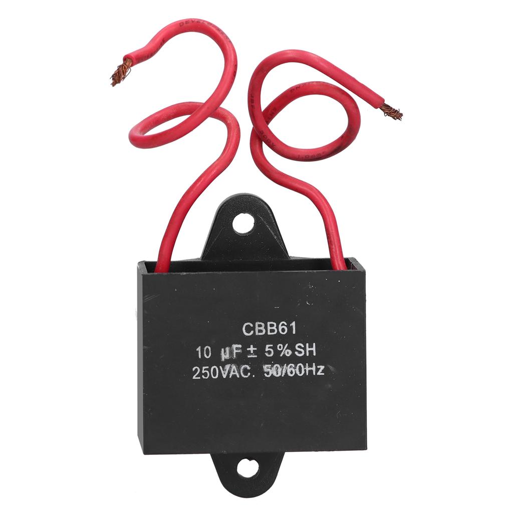 2 шт конденсатора потолочный вентилятор пусковые конденсаторы с 14 см выводным проводом 10 мкФ 250 В переменного тока 50/60 Гц CBB61