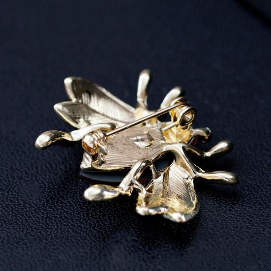 Женская брошь в форме пчелы с отделкой стразами, противоскользящая сумка через плечо для костюма, пальто, воротника, шляпы, шарфа, булавка для одежды, для вечеринки, выпускного бала, невесты