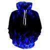 New Colorful Flame Hoodie 3D Digital Printing Hooded Pullovers Sweatshirt Autumn and Winter Unisex Hoodie Tops Funny Black Hoodies Plus Size