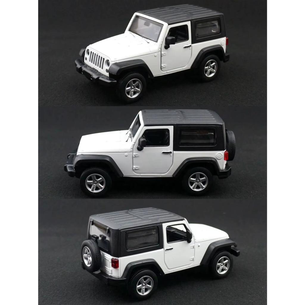 1/32 Jeep Wrangler SUV Sport литой под давлением сплав металла миниатюрная игрушечная модель автомобиля открывающиеся двери откидывающиеся назад коллекция подарок для мальчика ребенок