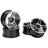 4PCS 1.9inch Aluminium Alloy Metal Wheel Hubs for 1:10 Remote Control RC Climbing Drifting CarBlack