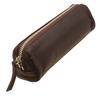 CCOMPANY LIMITED Maurice Pencil Case, Large Capacity Pen Tray, Full Chrome Tanned Cowhide Leather (Dark Brown)