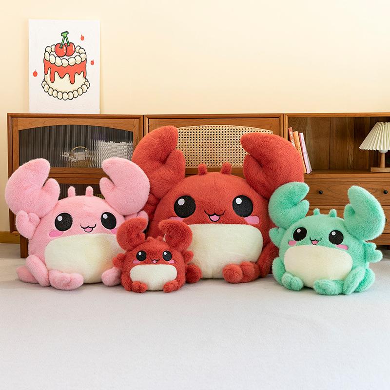 Мягкая и милая плюшевая игрушка в виде маленького краба, мультяшная подушка для сна, кукла-девочка, подарок на день рождения