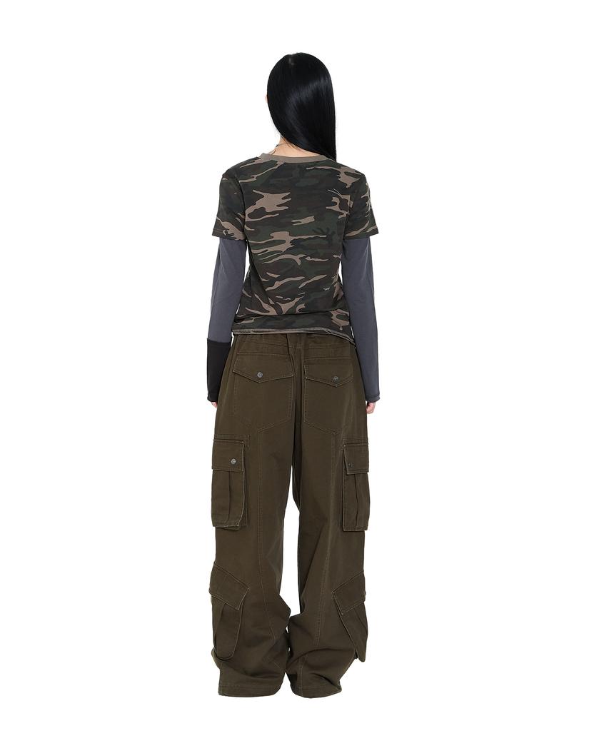 AAKAM Camouflage Layered Long Sleeve (Khaki)