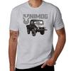 UNIMOG олдскул (на черном) Футболка винтажная одежда тяжеловесы Блузка Мужские футболки