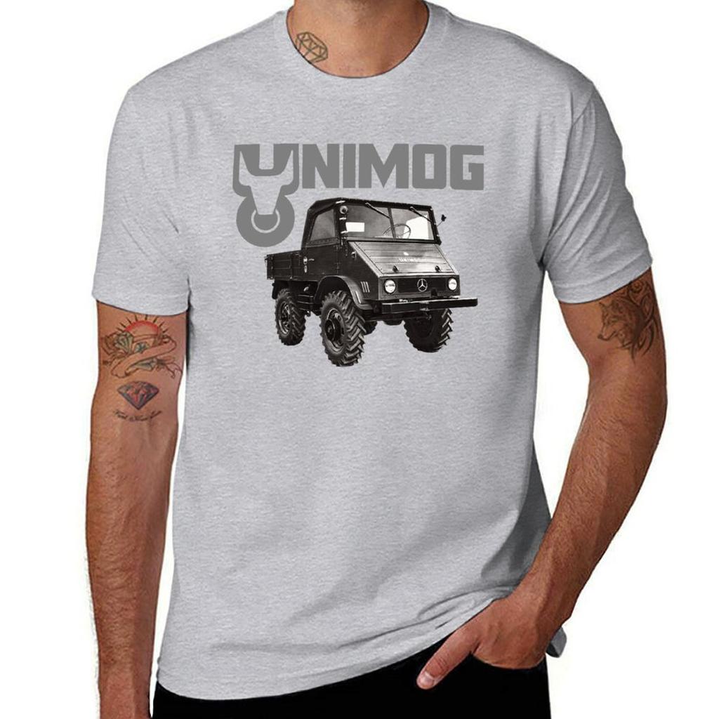 UNIMOG олдскул (на черном) Футболка винтажная одежда тяжеловесы Блузка Мужские футболки