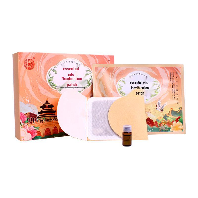 Aihao Essential Oil Heating Patches: Warm Neck, Waist & Knee Acupoint Moxibustion Patches with Mugwort.