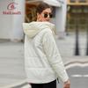 HaiLuoZi 2022 New Spring Autumn Women's Jacket Casual Fashion Drawstring Coat Short Quilted Parka Hood Warm Thin Clothing 7050