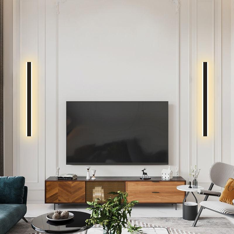 Наружные водонепроницаемые современные светодиодные настенные светильники для гостиной, спальни, коридора, крыльца, черные лампы для внутреннего освещения