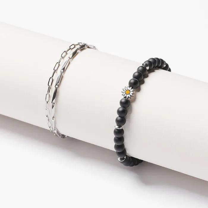 Daisyonyx 913 Призматическая Цепь Двойной 1144 Набор Браслетов (C2503-SE451_BK)