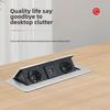 Slow Rise Pop-Up Hidden EU Power Multimedia Socket for European, American, and German Standard USB Conference Tables