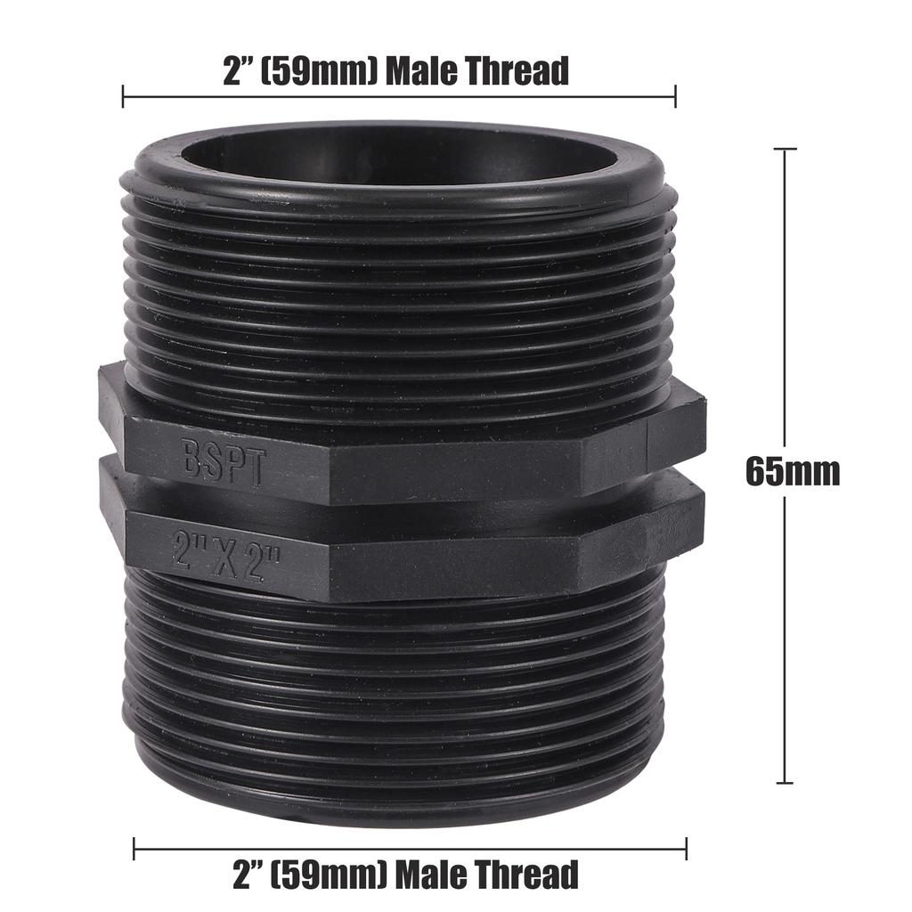 1/2"3/4" 1" 1.5" 2" 2.5 дюйма BSP наружная резьба шестигранный ниппель соединение ПВХ трубный фитинг муфта адаптер водопроводный соединитель равного диаметра соединения