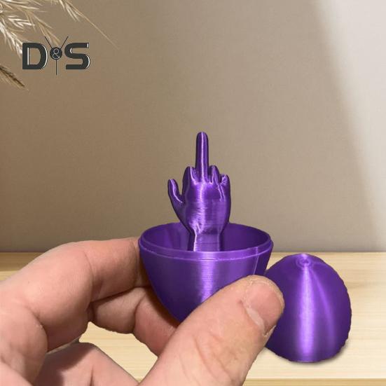 Пасхальное яйцо, розыгрыш со средним пальцем, подарок для взрослых, забавный 3D-печатный грубый розыгрыш с яйцом, веселый сюрприз, наполнитель пасхальной корзины