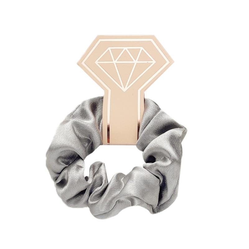 Satin Pig Large Intestine Hair Band Solid Color Fabric Head Flower European and American Headrope Rubber Band Hair Accessories