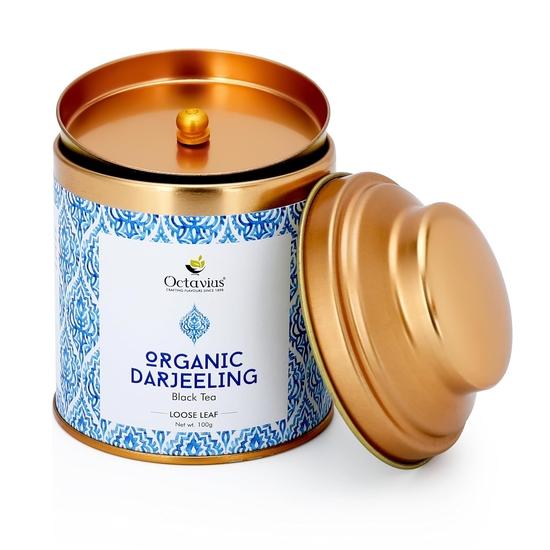 Octavius Organic Darjeeling Black Tea | 100g Loose Leaf | Premium Certified Organic