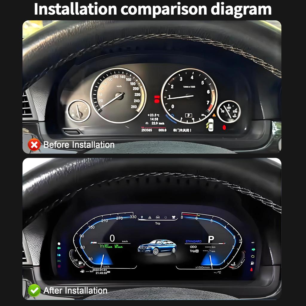 12,3-дюймовый ЖК-дисплей приборной панели автомобиля цифровой приборный кластер экран приборной панели для BMW X6 F16 (2014-2018) Система NBT EVO LINUX