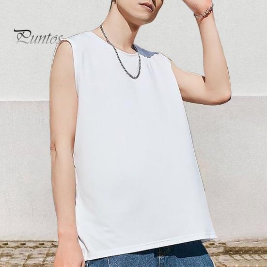 Мужской жилет с круглым вырезом, широкими бретелями, без рукавов, дышащая сетка, однотонный быстросохнущий жилет для фитнеса