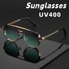 New Stylish Polygonal Punk-Style Sunglasses Trendy Retro Luxury Polarized Eyewear Classic Driving Shades UV400 Protection