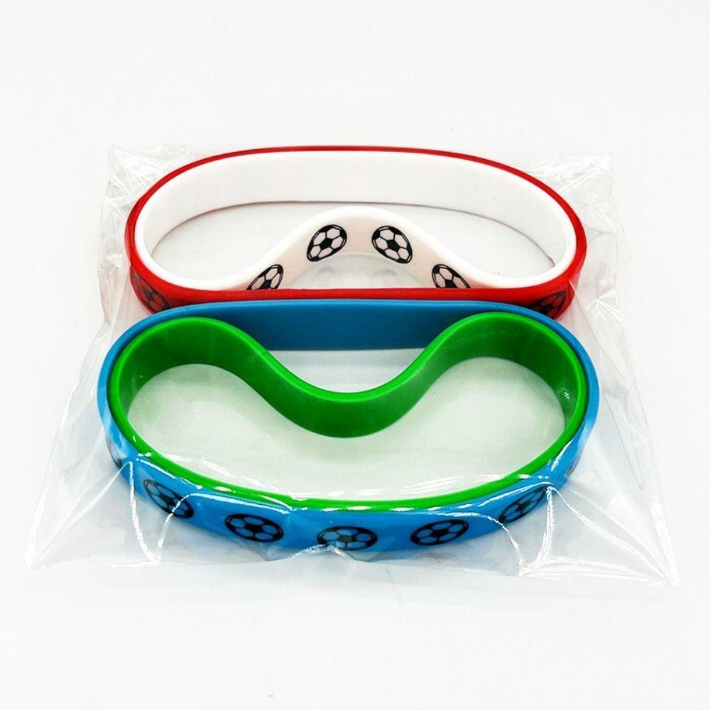 2 шт., силиконовые браслеты с принтом для спорта и футбола, сувенирные спортивные тематические браслеты, украшения для улицы